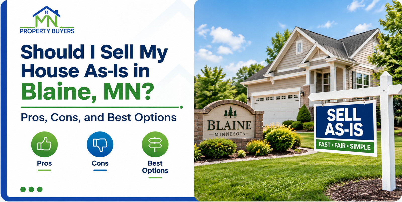 Should I Sell My House As-Is in Blaine, MN? Pros, Cons, and Best Options